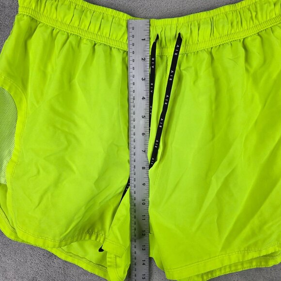 Womens Nike Air Neon Green Dri-Fit Running Shorts Lined Polyester Stretch Size M - Picture 7 of 11